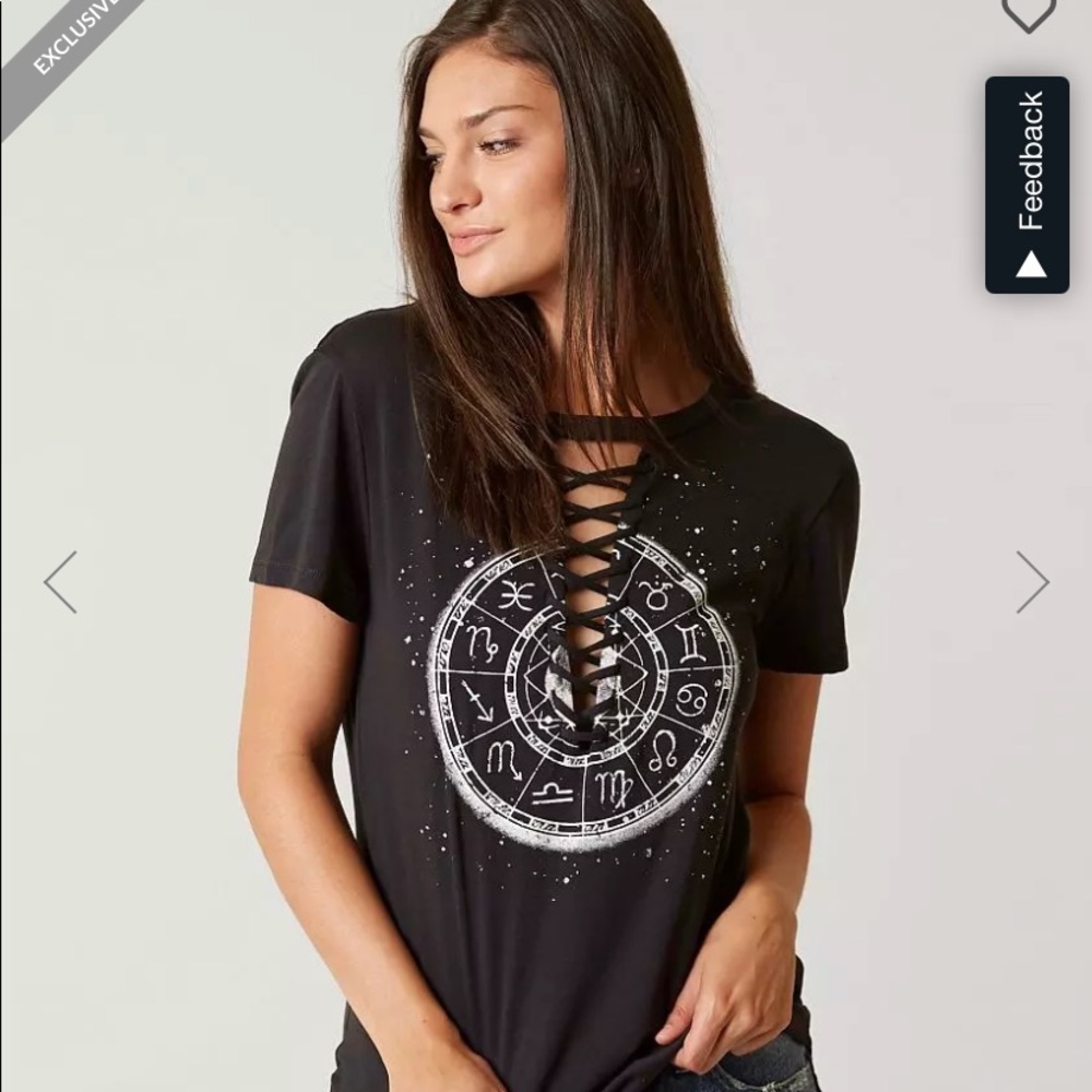 Modish Rebel Astrology black white T-shirt
